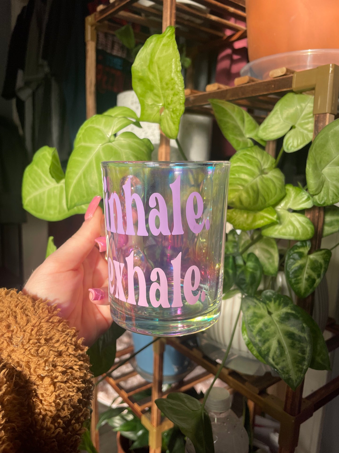 12 oz Inhale Exhale Glass Mug